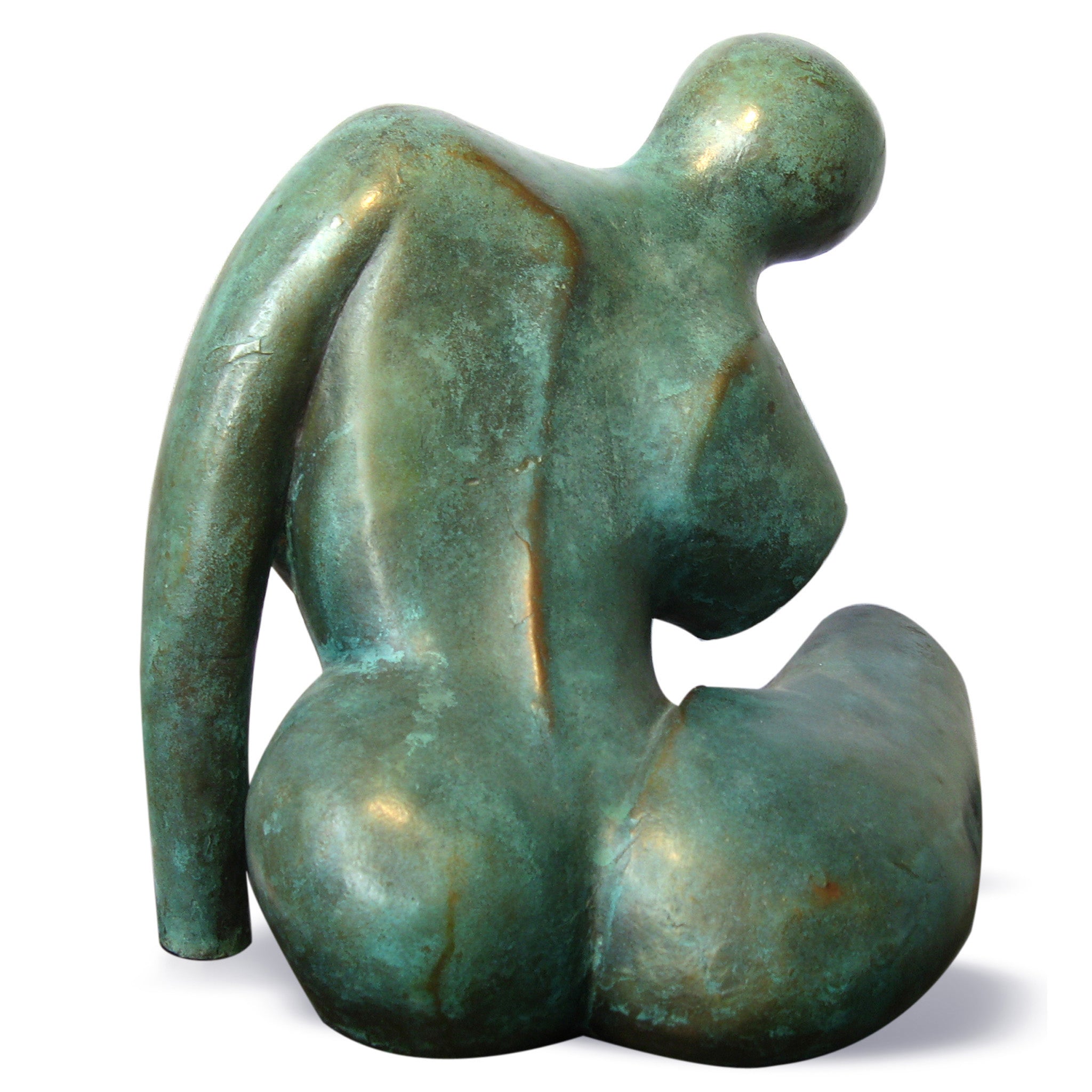 Abstract female figurative bronze sculpture by Stephen Williams.