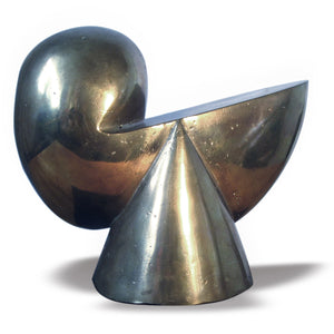 Abstract geometric bronze sculpture by Stephen Williams | New Zealand.