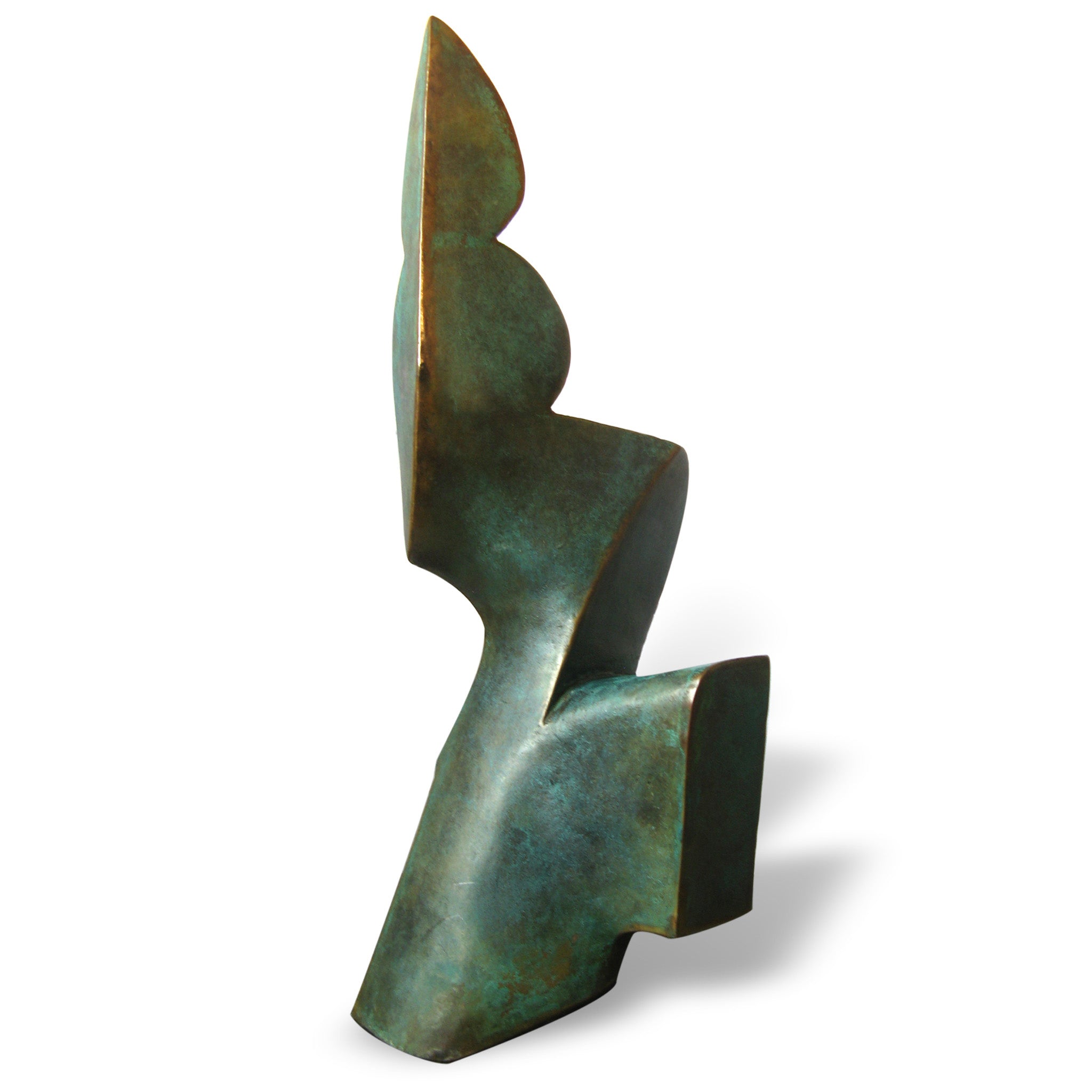 Abstract geometric bronze sculpture by Stephen Williams | New Zealand.