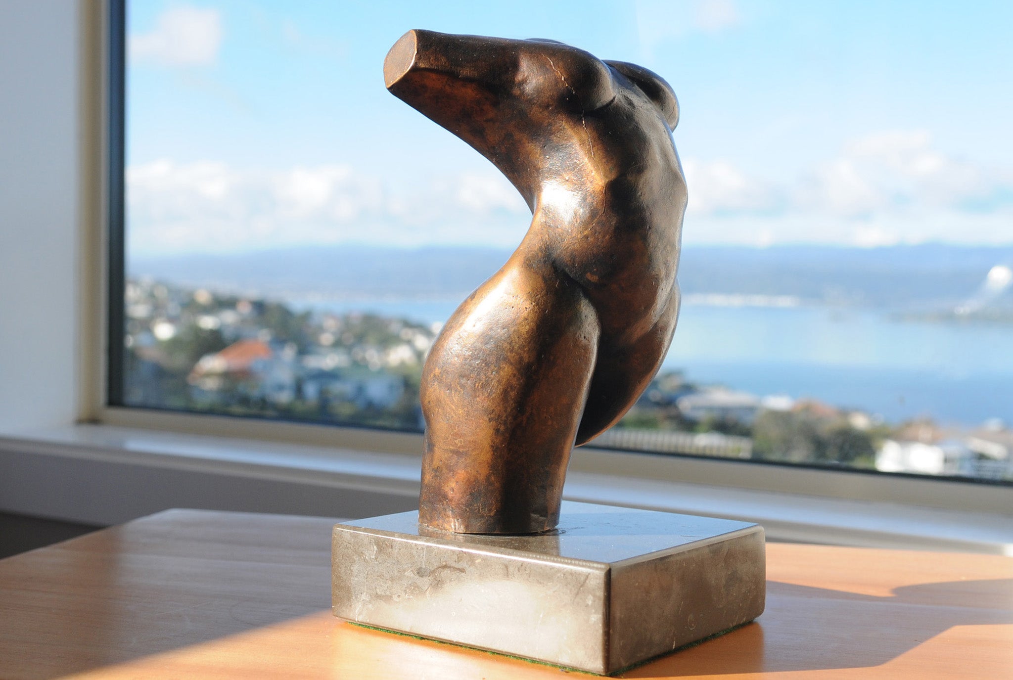 Abstract figurative bronze sculpture by Stephen Williams | New Zealand.