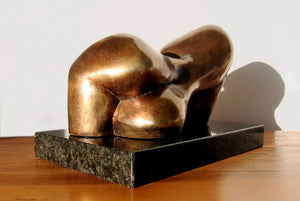 Reclining figure cubist bronze sculpture for sale by Stephen Williams