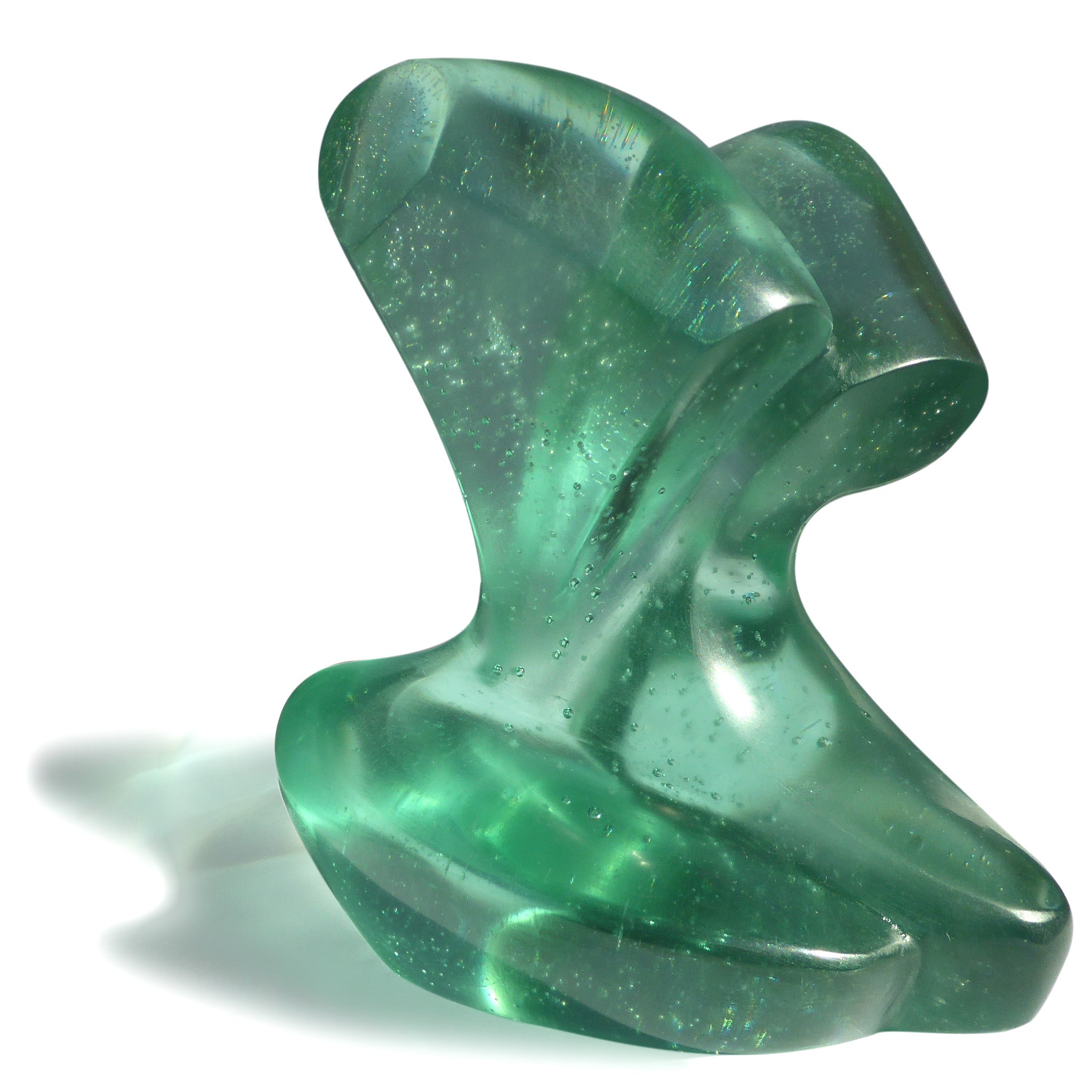Abstract female figurative cast glass sculpture by Stephen Williams | New Zealand.