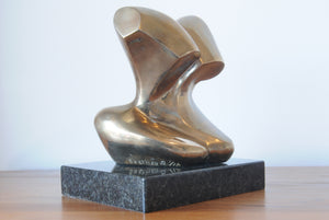 Abstract bronze figure sculpture by Stephen Williams