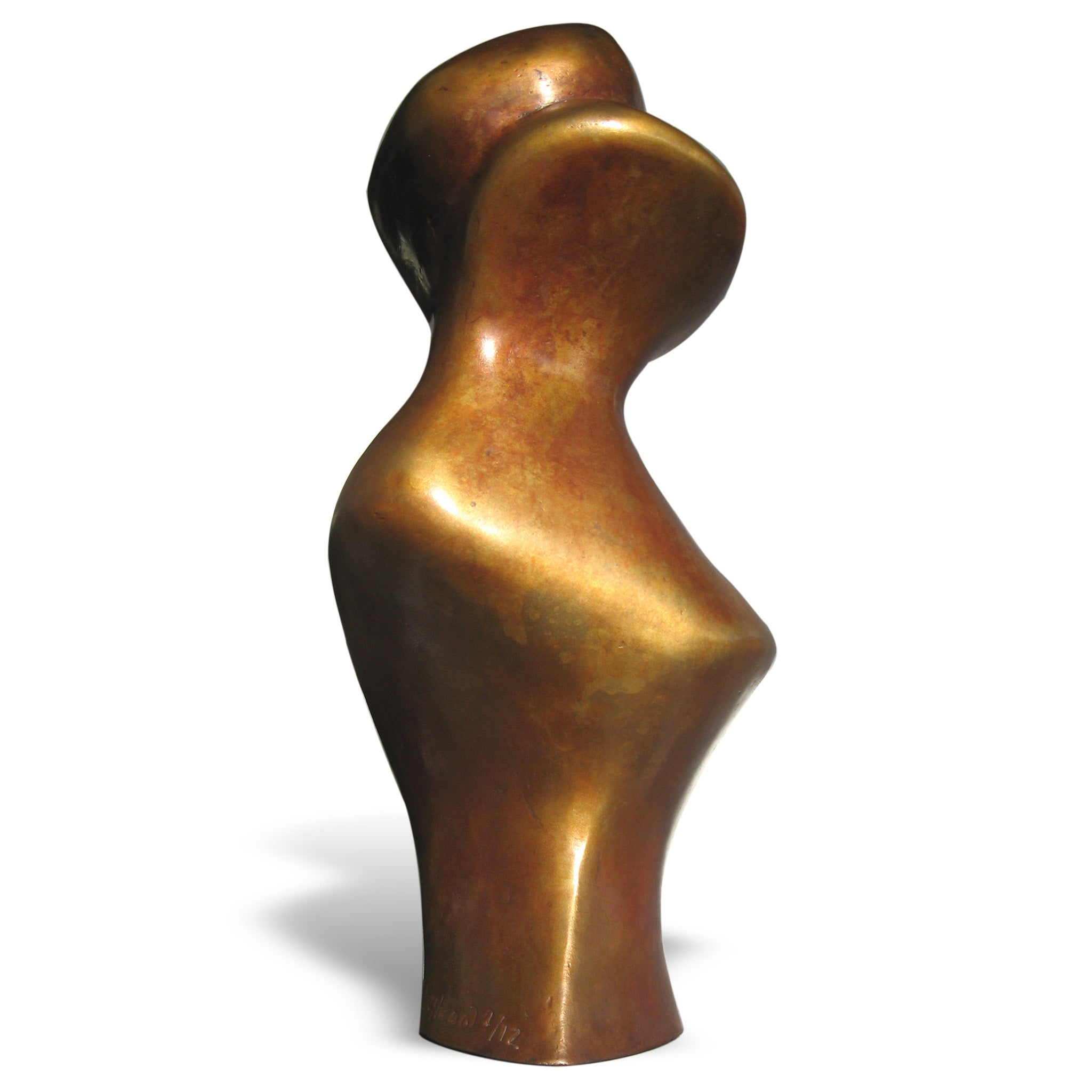 Abstract bronze sculpture by Stephen Williams.