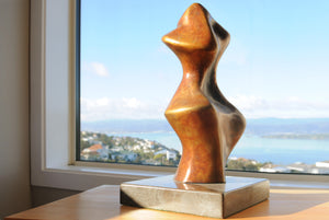 Abstract expressionist bronze sculpture by Stephen Williams.
