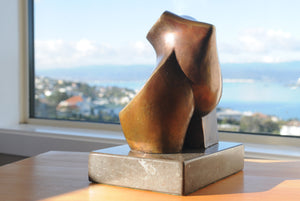Abstract figurative bronze sculpture by Stephen Williams.