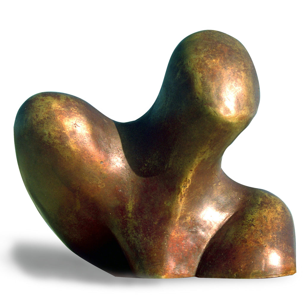 Abstract biomorphic bronze sculpture for sale by Stephen Williams.