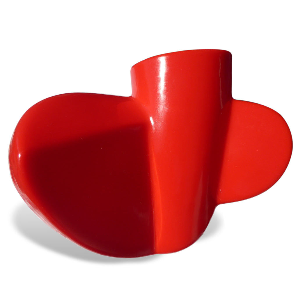 Twist 1 - Red polyethylene lamp sculpture by Stephen Williams